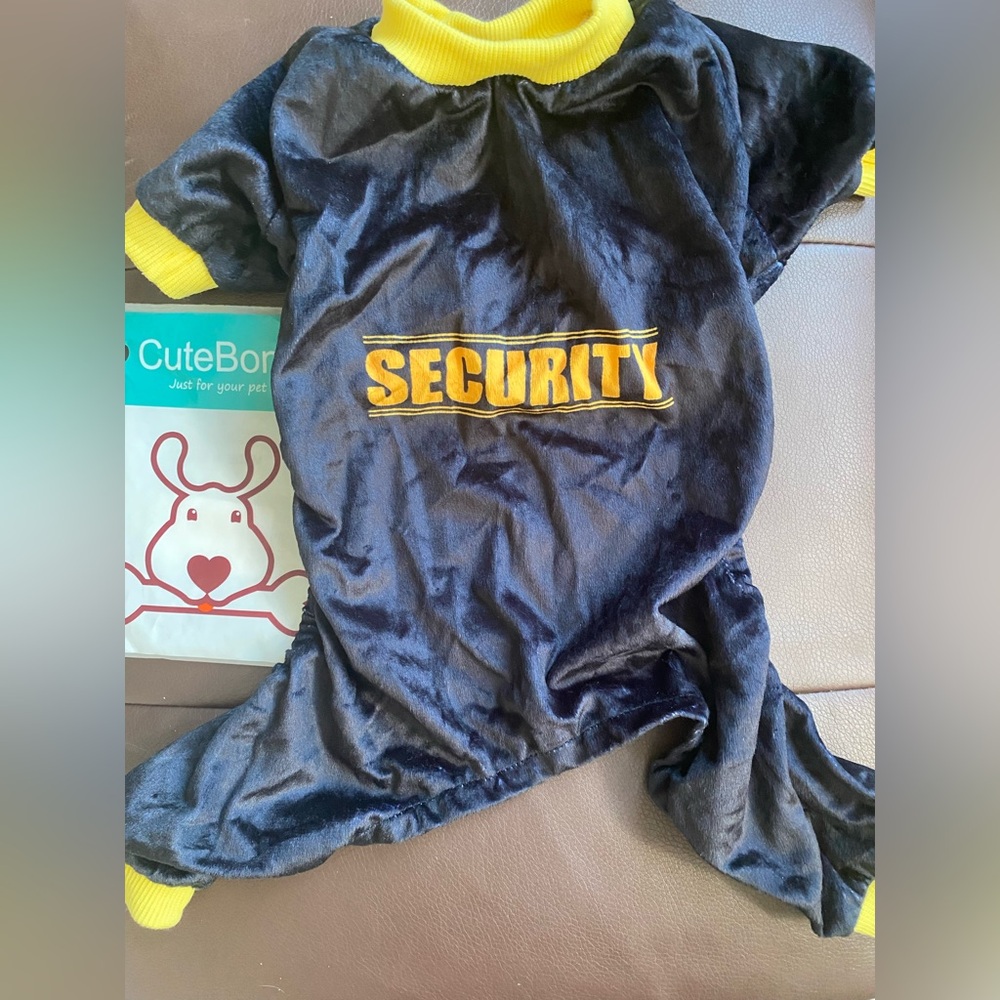 🛍️SALE…Black and Yellow Security Pet Jacket